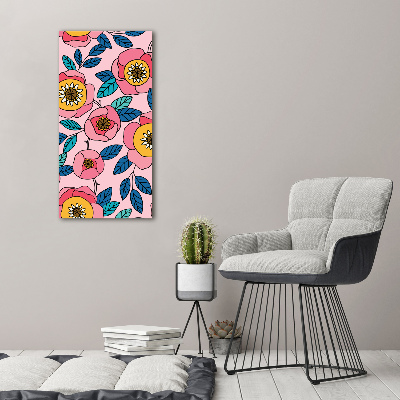 Wall art acrylic Colorful flowers