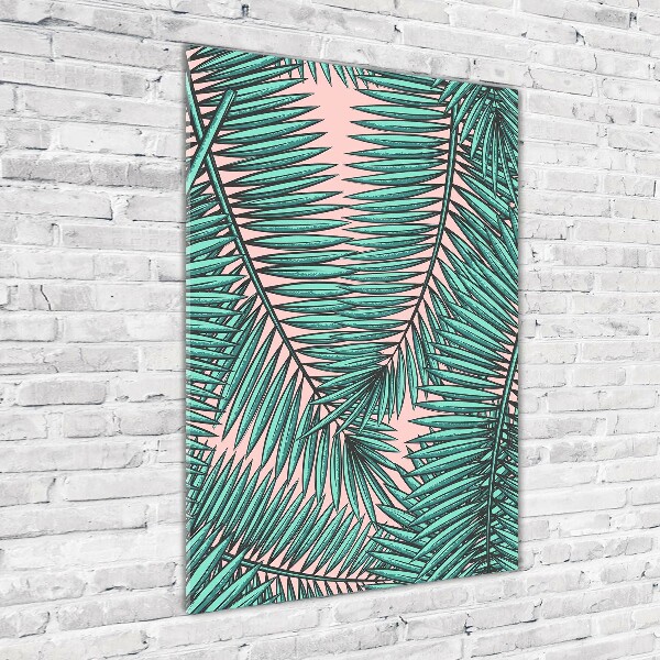 Wall art acrylic Palm leaves