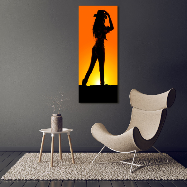 Acrylic print Cowboy silhouette