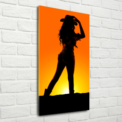 Acrylic print Cowboy silhouette