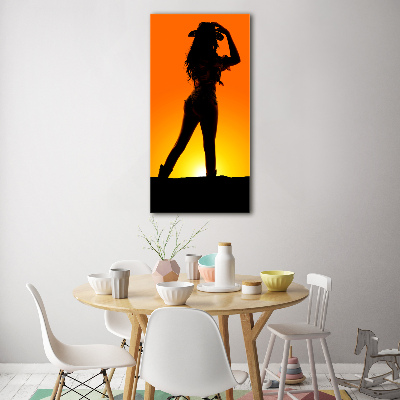 Acrylic print Cowboy silhouette