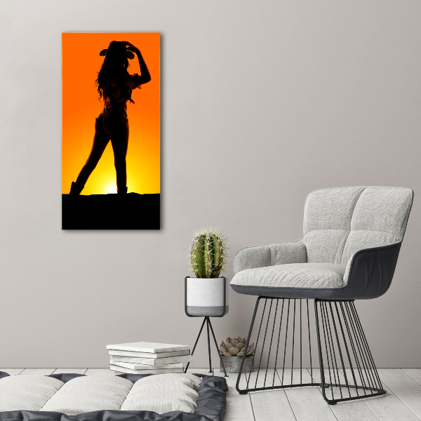 Acrylic print Cowboy silhouette