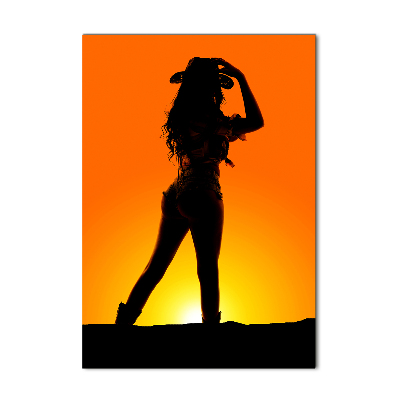 Acrylic print Cowboy silhouette