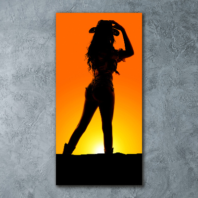 Acrylic print Cowboy silhouette