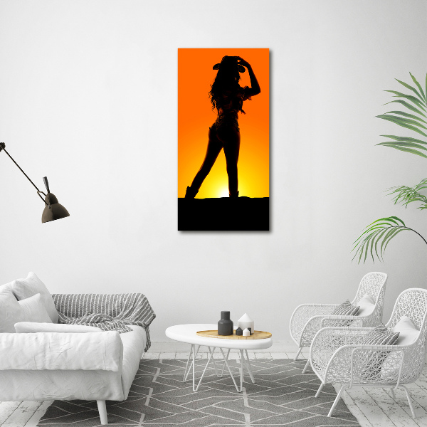 Acrylic print Cowboy silhouette