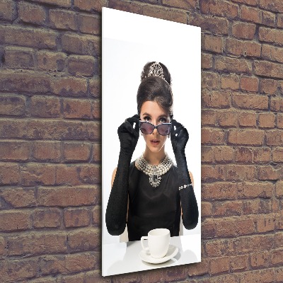 Print on acrylic glass Woman with glasses