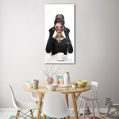 Print on acrylic glass Woman with glasses