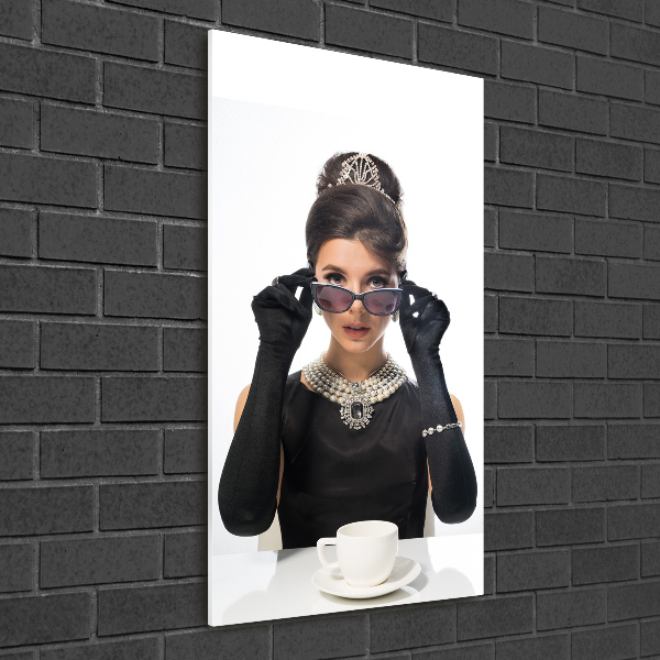 Print on acrylic glass Woman with glasses