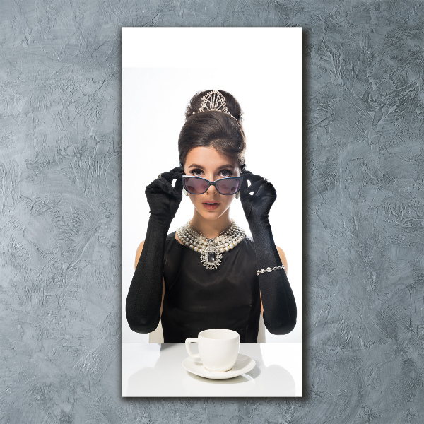 Print on acrylic glass Woman with glasses