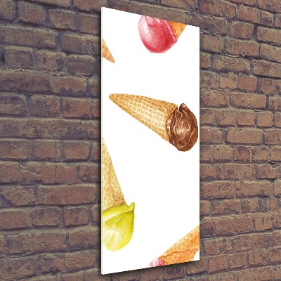 Print on acrylic Ice cream in waffle