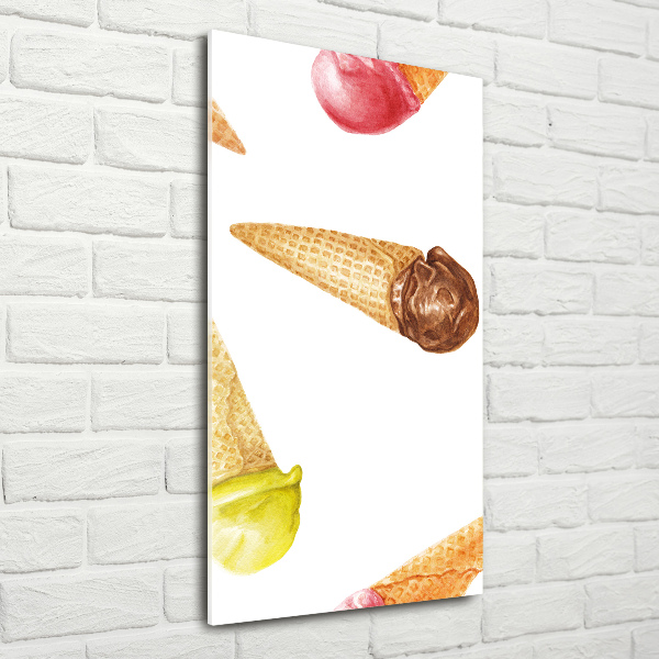 Print on acrylic Ice cream in waffle