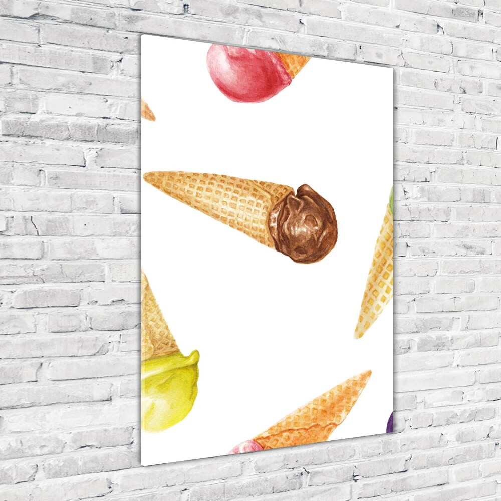 Print on acrylic Ice cream in waffle