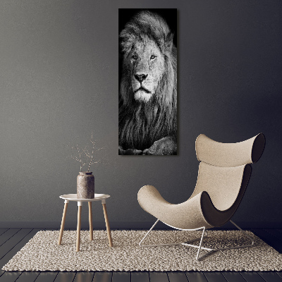 Print on acrylic Portrait of a lion