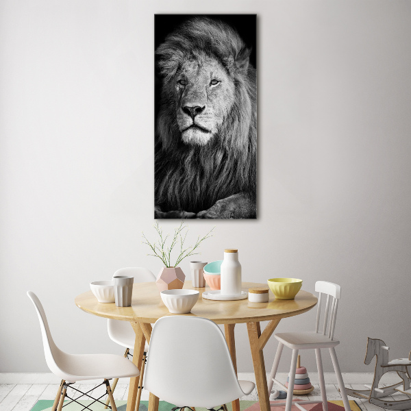 Print on acrylic Portrait of a lion