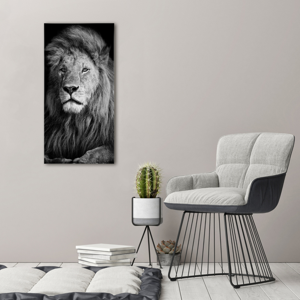 Print on acrylic Portrait of a lion