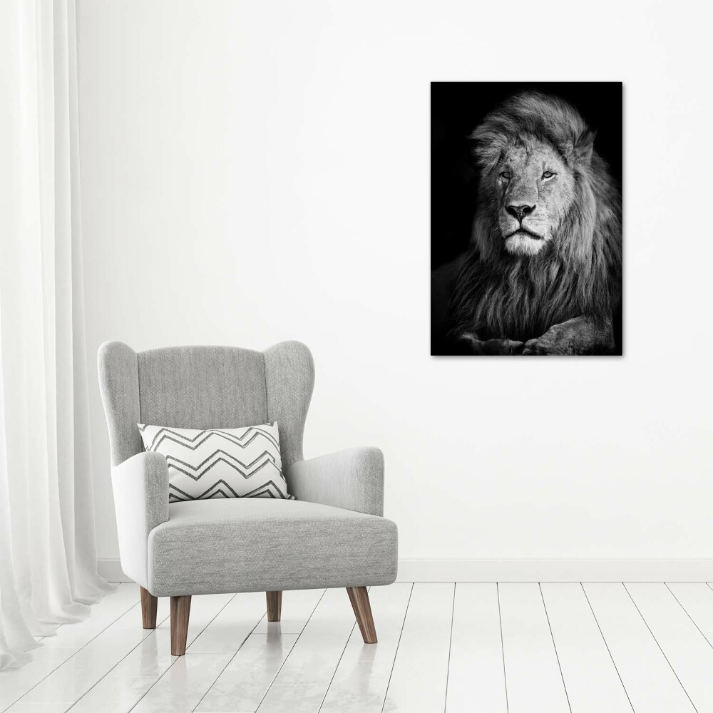 Print on acrylic Portrait of a lion