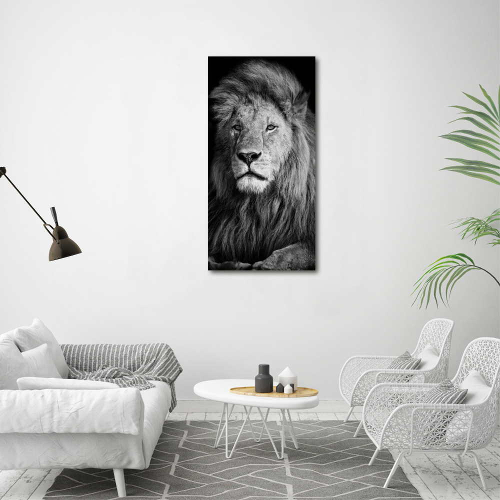 Print on acrylic Portrait of a lion