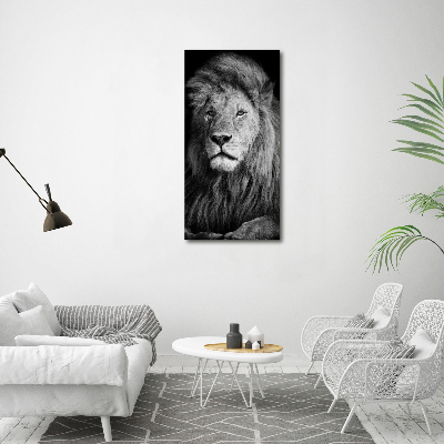 Print on acrylic Portrait of a lion