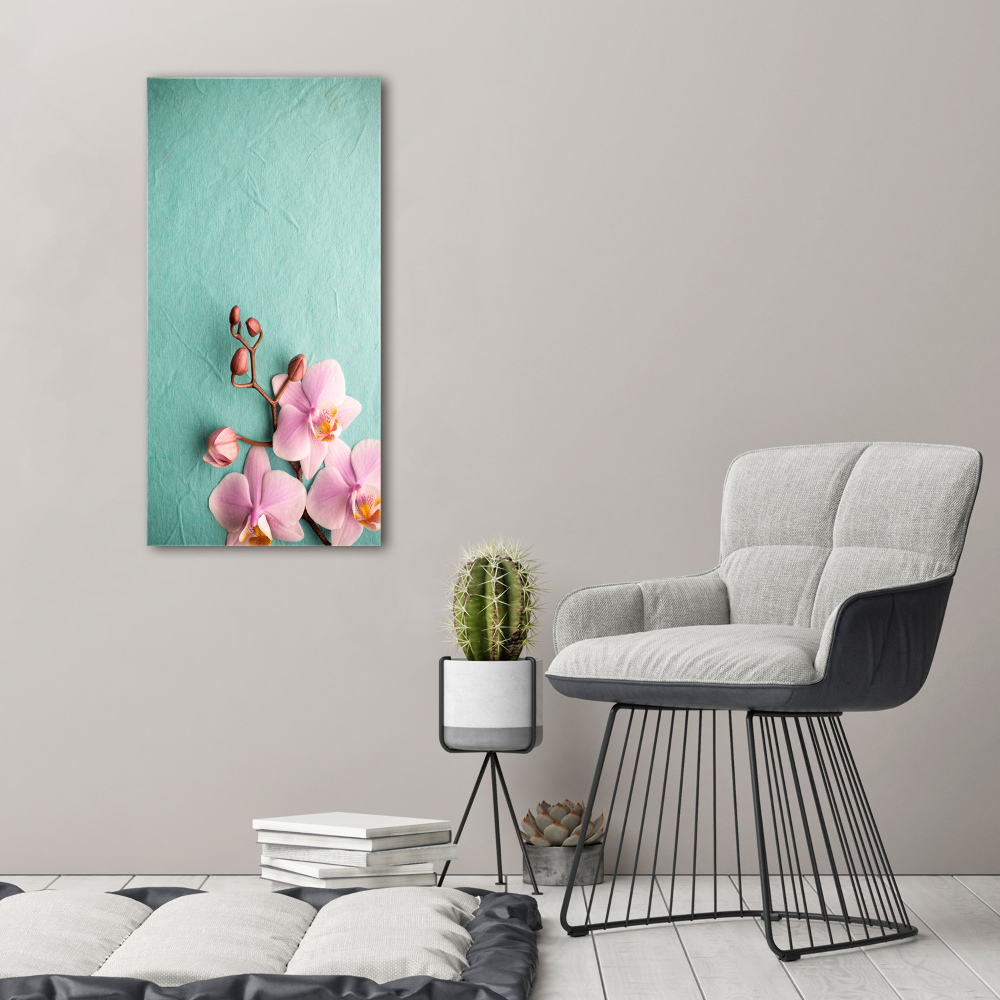 Acrylic wall art Pink orchid