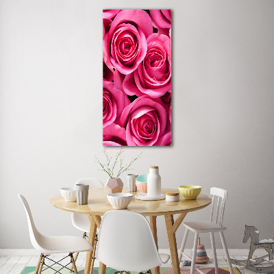 Acrylic print Pink roses