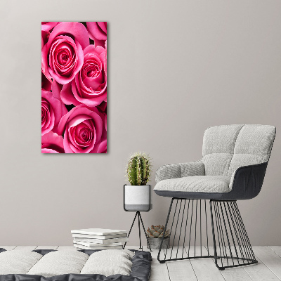 Acrylic print Pink roses