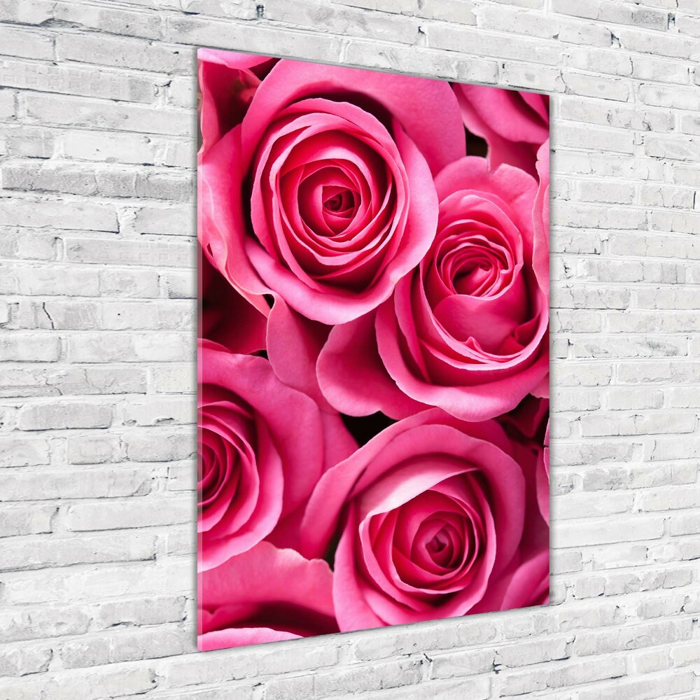 Acrylic print Pink roses