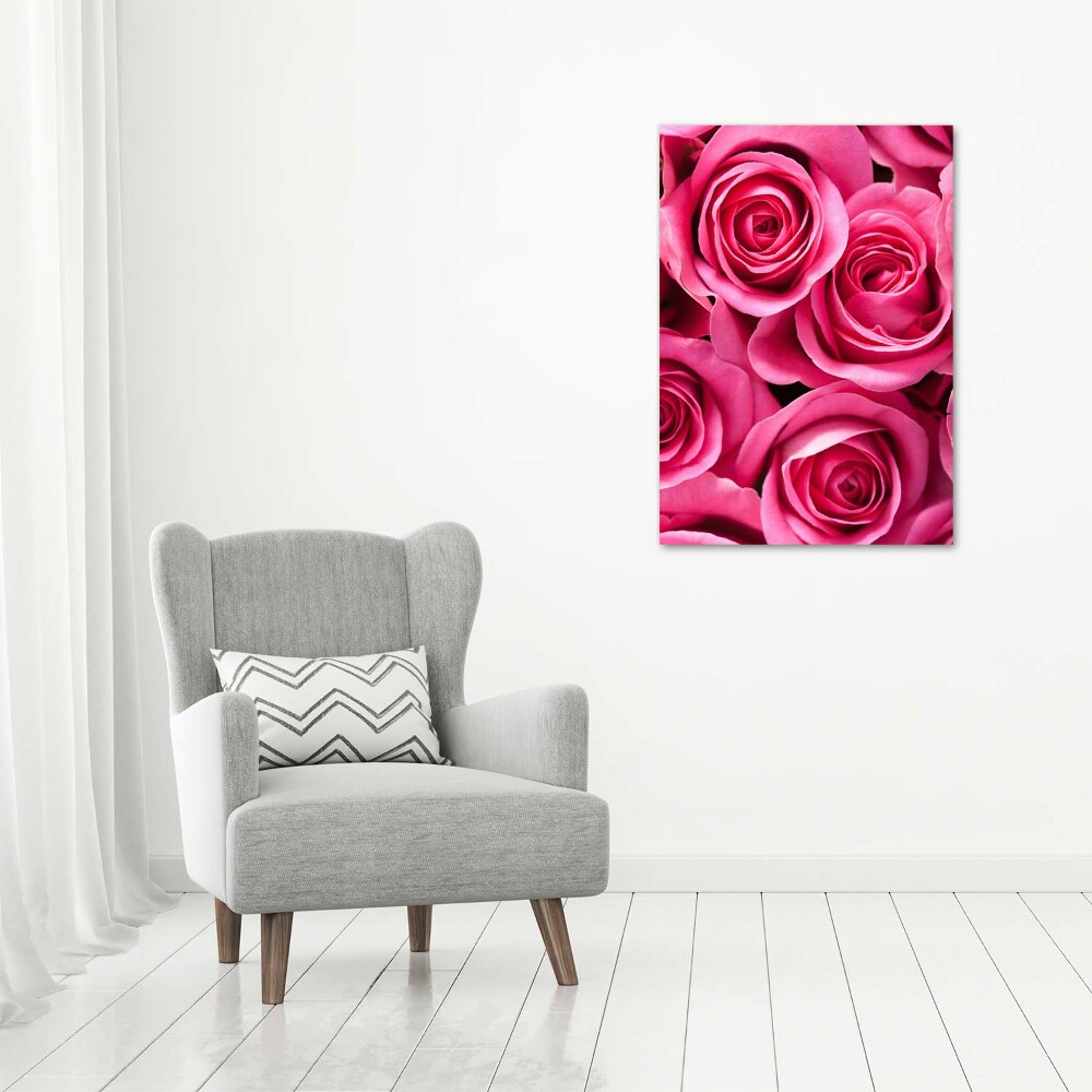 Acrylic print Pink roses