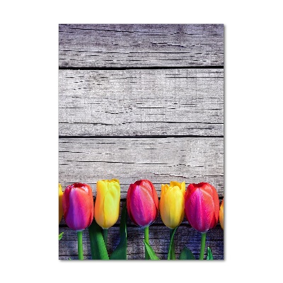 Acrylic print Colorful tulips