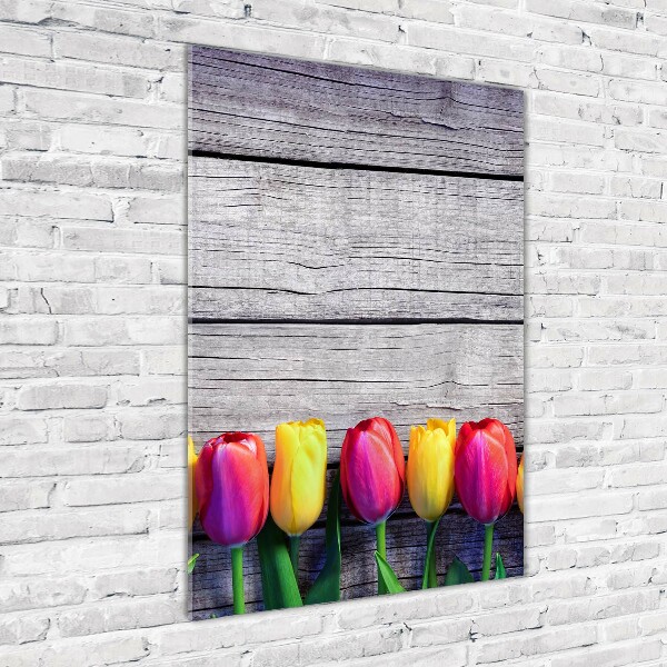 Acrylic print Colorful tulips