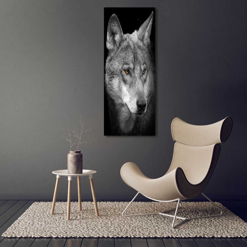 Print on acrylic Portrait of a wolf