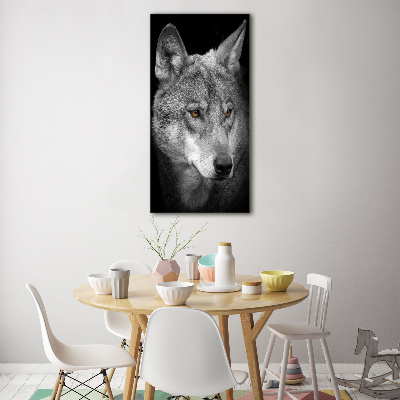 Print on acrylic Portrait of a wolf