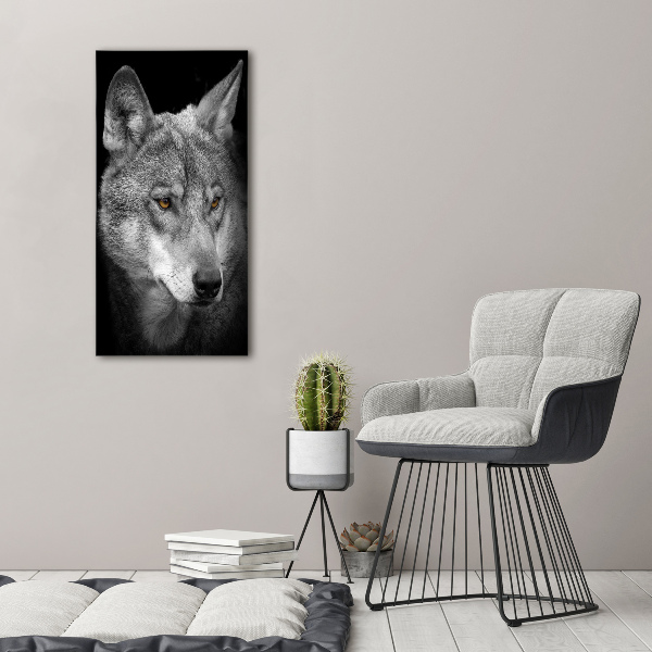 Print on acrylic Portrait of a wolf