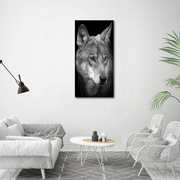 Print on acrylic Portrait of a wolf