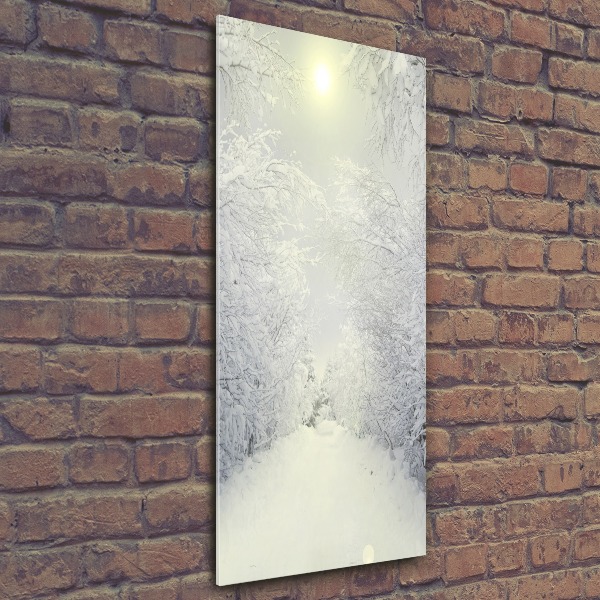 Acrylic wall art Forest in winter