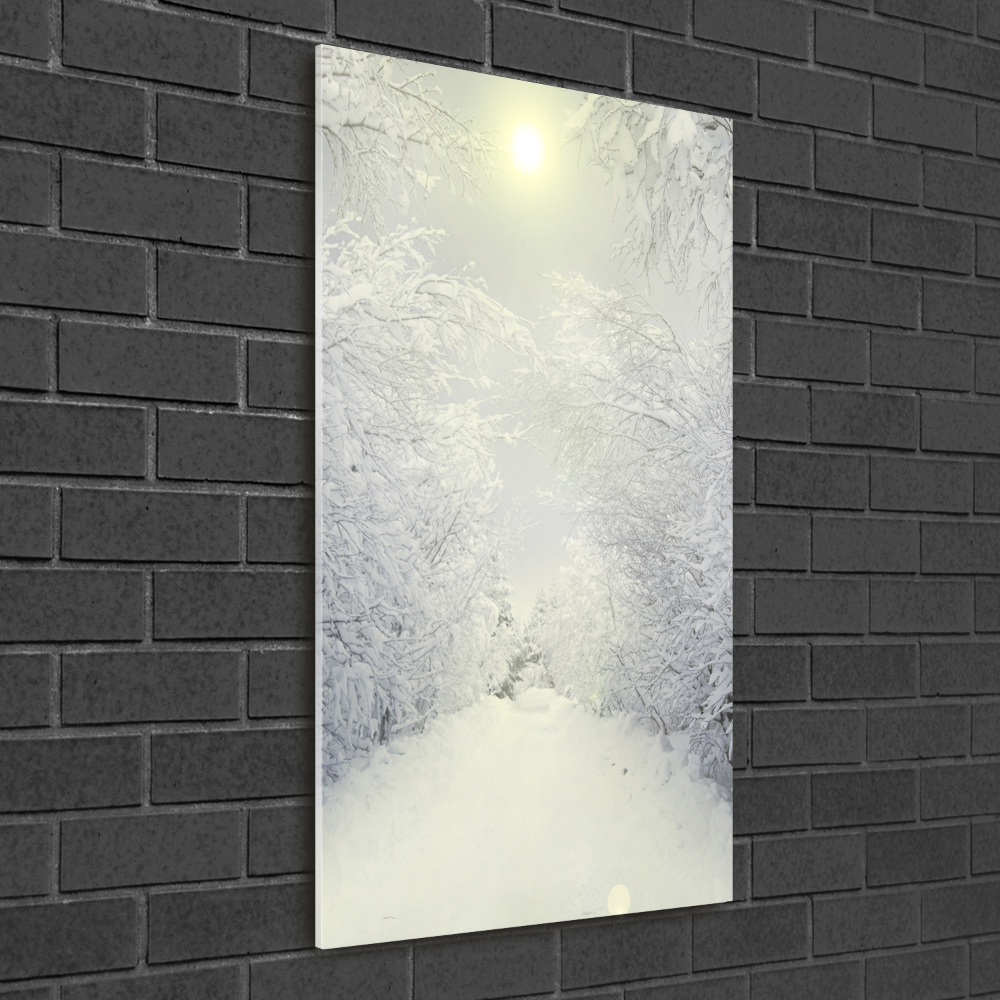 Acrylic wall art Forest in winter