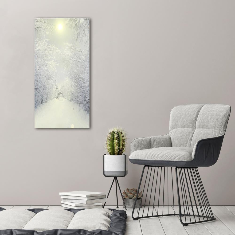 Acrylic wall art Forest in winter