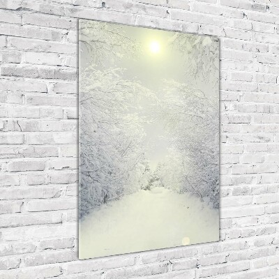 Acrylic wall art Forest in winter