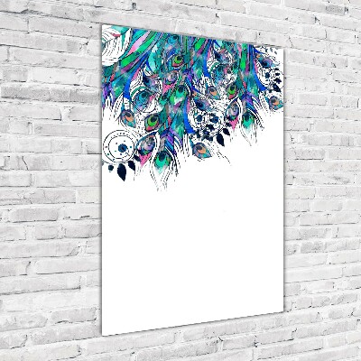 Acrylic print Peacock feathers