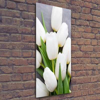 Print on acrylic White tulips