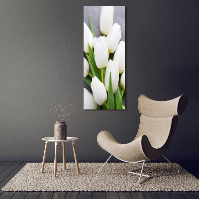 Print on acrylic White tulips