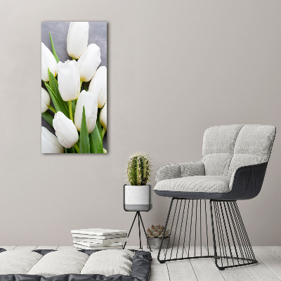 Print on acrylic White tulips