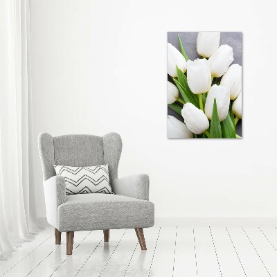 Print on acrylic White tulips