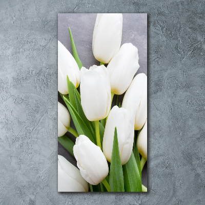 Print on acrylic White tulips