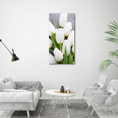 Print on acrylic White tulips