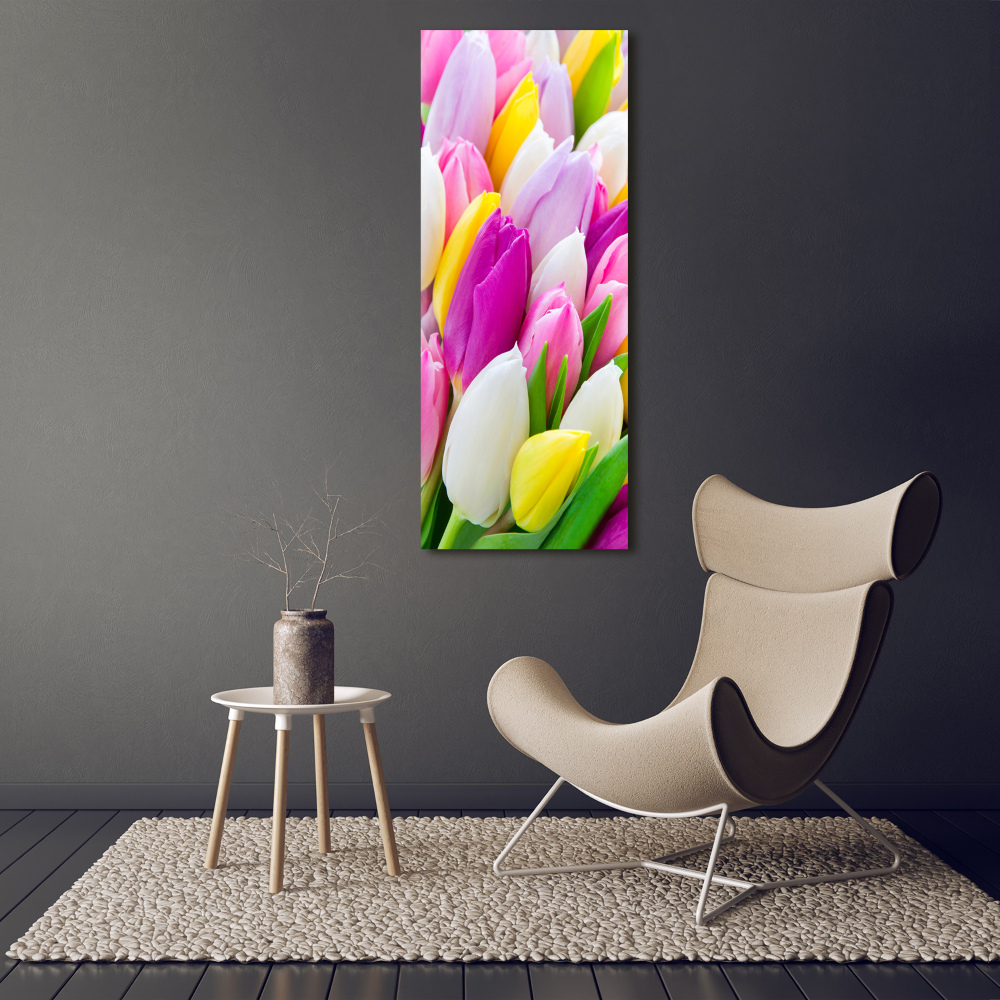 Acrylic print Colorful tulips