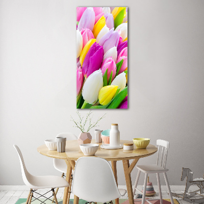 Acrylic print Colorful tulips