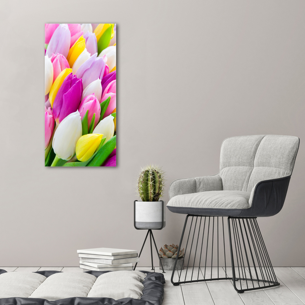 Acrylic print Colorful tulips