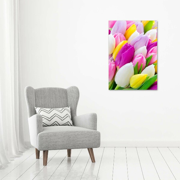 Acrylic print Colorful tulips