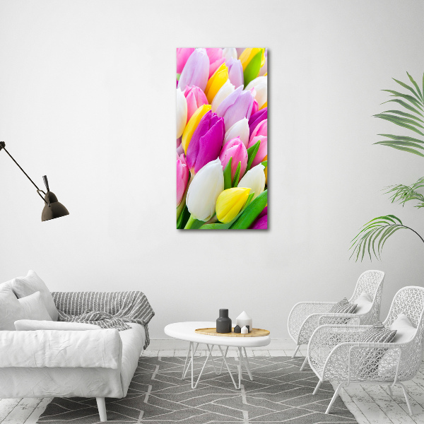 Acrylic print Colorful tulips