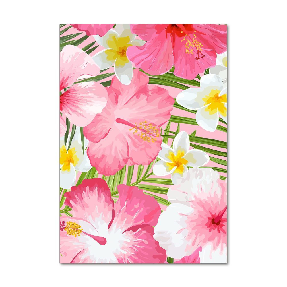 Print on acrylic Tropical flowers